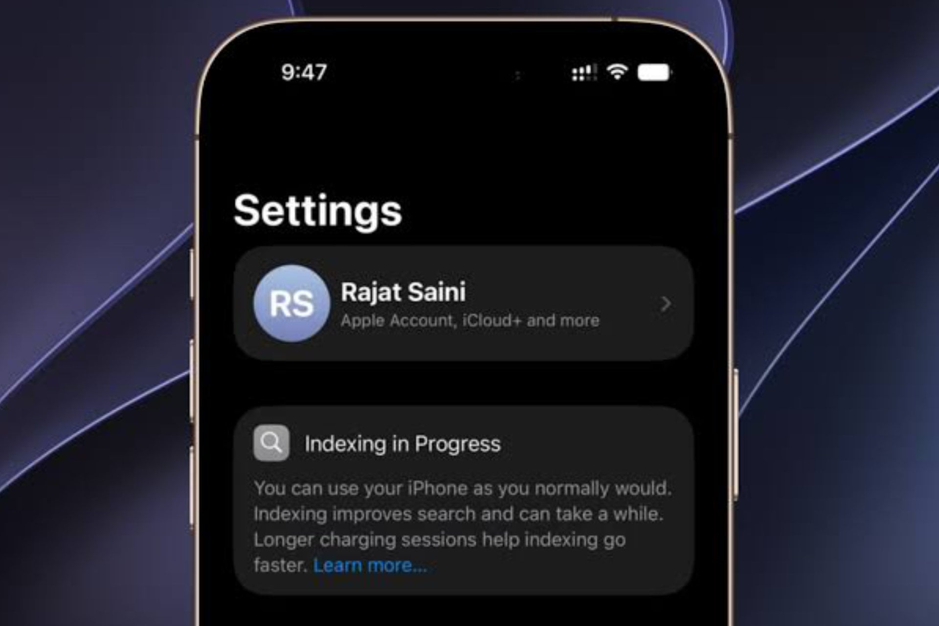 Indexation donnees iOS 27