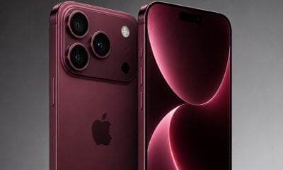 iPhone 18 Pro bordeaux avant arrière concept
