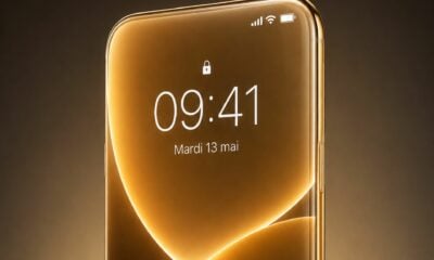 iPhone 20 écran verre concept or