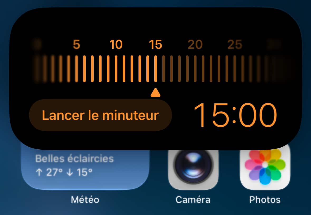 Minuteur iOS 27