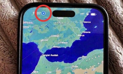 Point bleu iPhone apple