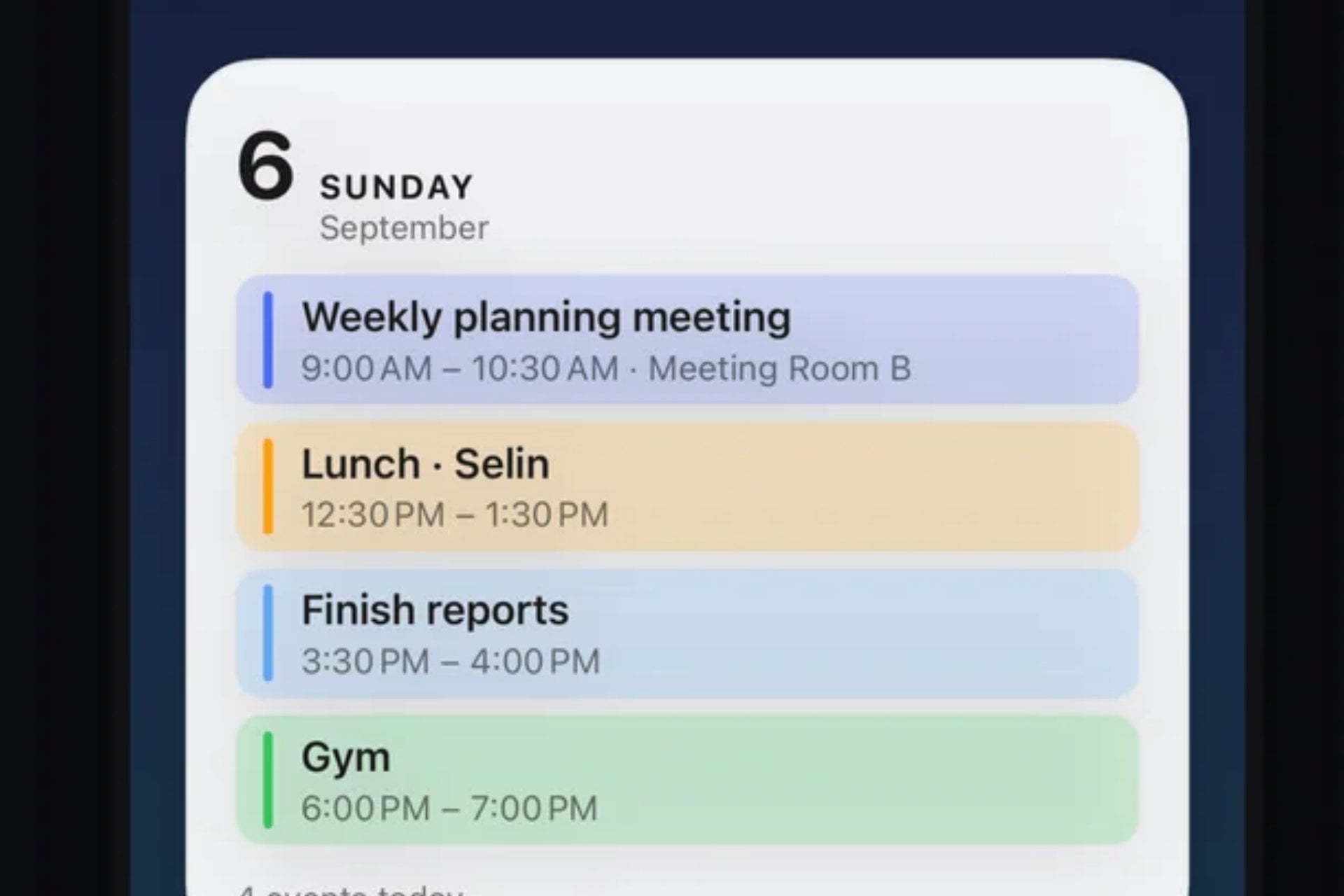 Plan wall application calendrier