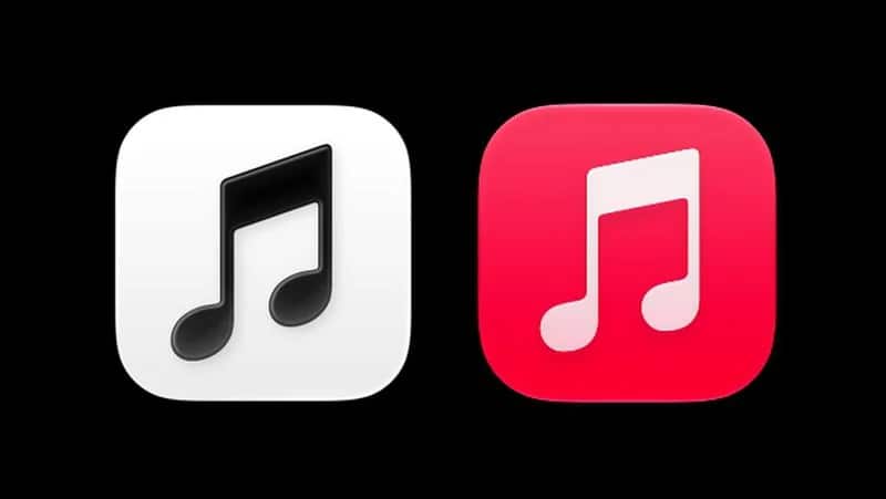 Apple Music icône en noir et blanc