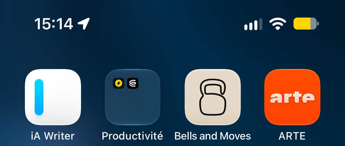 Batterie jaune iPhone