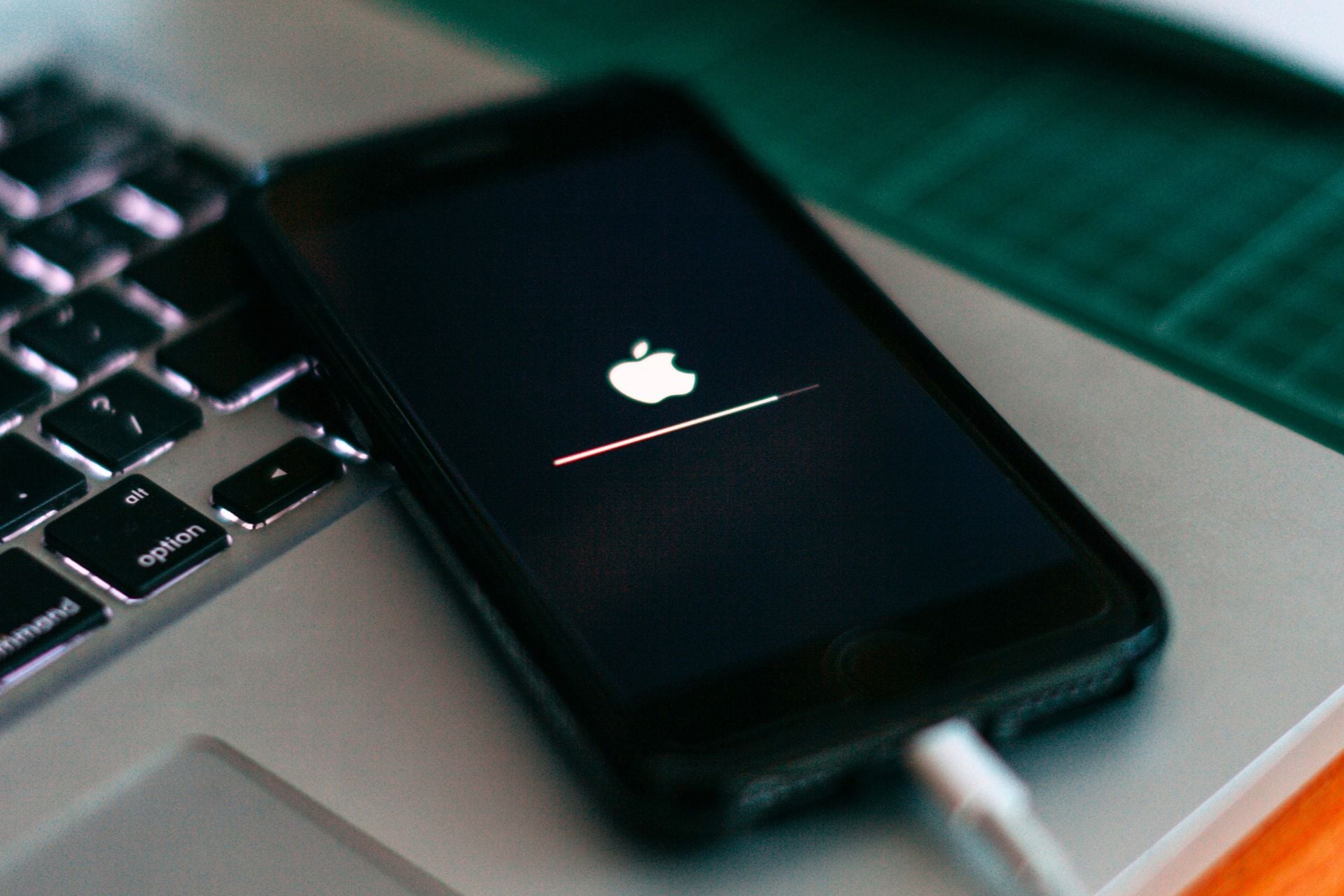 iPhone branché