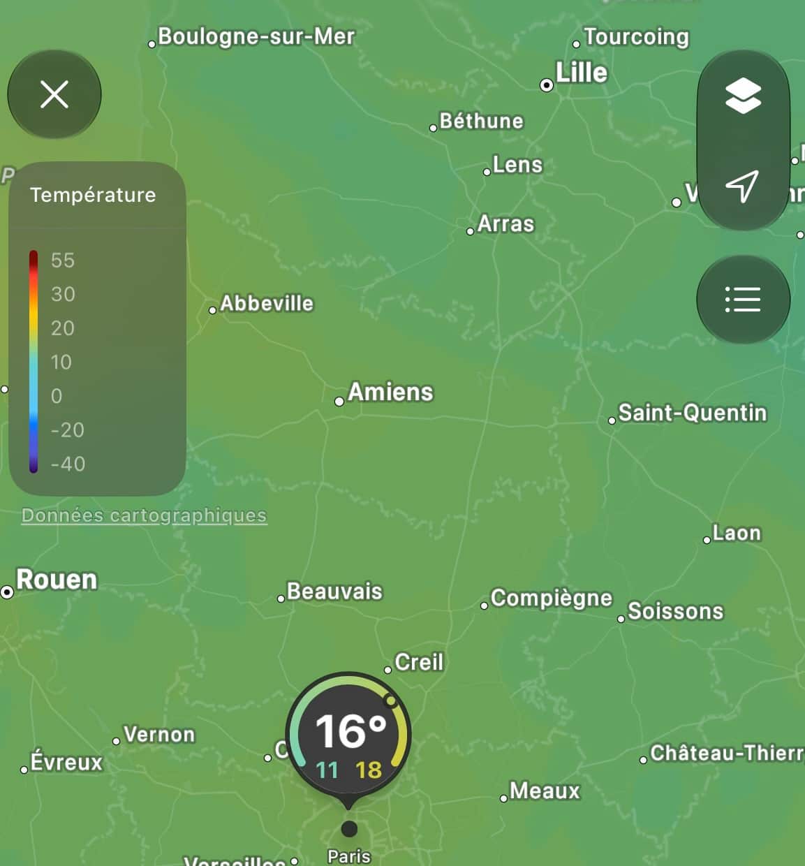 Météo cartes