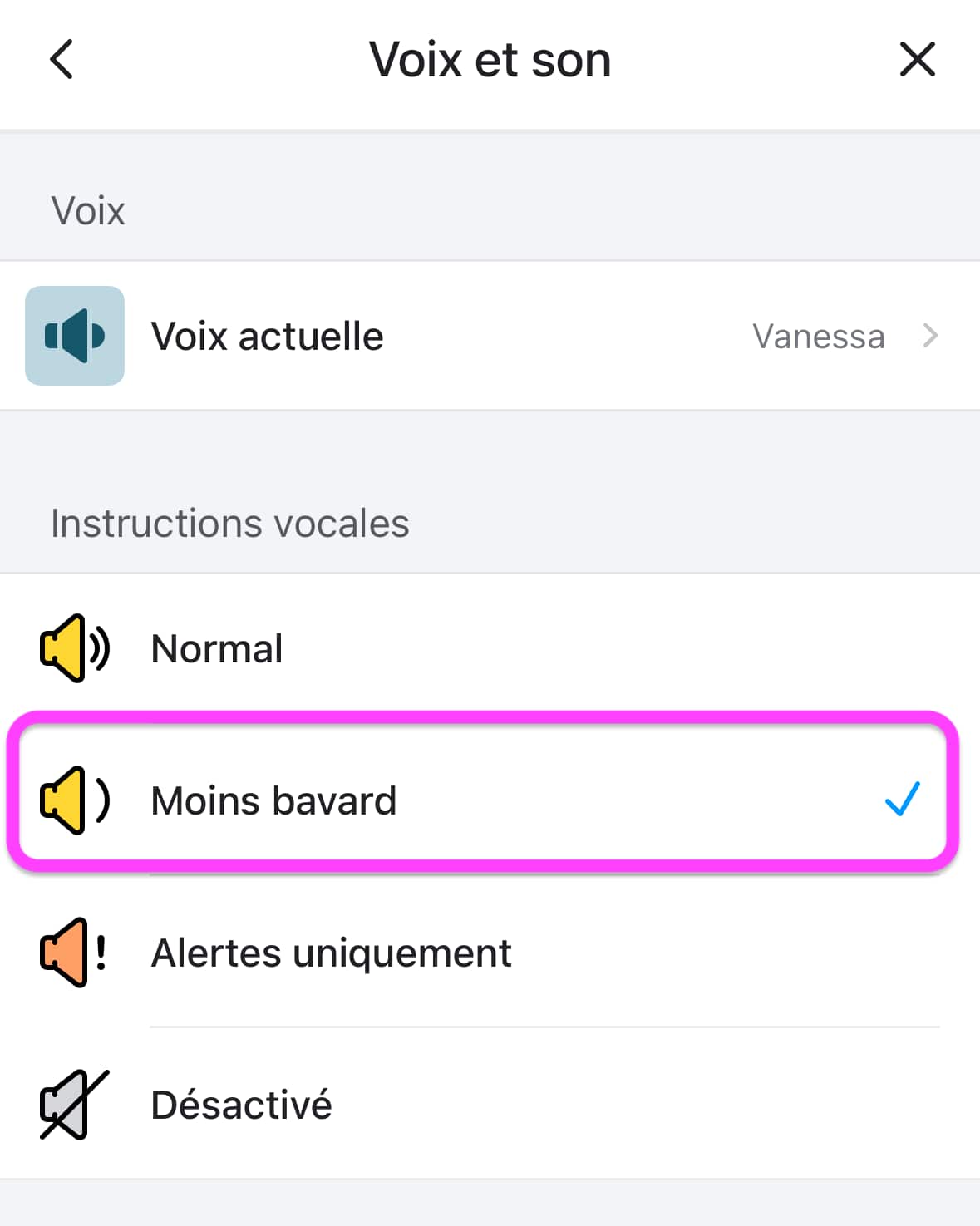 Waze moins bavard