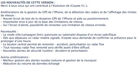 iCoyote MÀJ, août 2009 iCoyote MÀJ