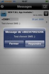 Free SMS 02, juil 2009 Free SMS 02