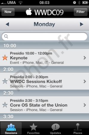 WWDC 01, juin 2009 WWDC 01