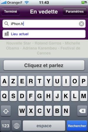 reconnaissance vocale Yahoo, mai 2009 reconnaissance vocale Yahoo