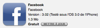 Facebook 3.02, sept. 2009 Facebook 3.02