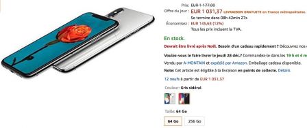 Màj Terminé Liphone X 64 Go à 1031 Euros Au Lieu De