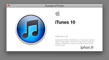 iTunes 10.1.1, déc. 2010